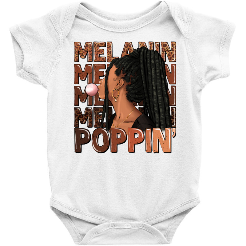 Melanin Poppin' Afro Woman Baby Bodysuit | Artistshot