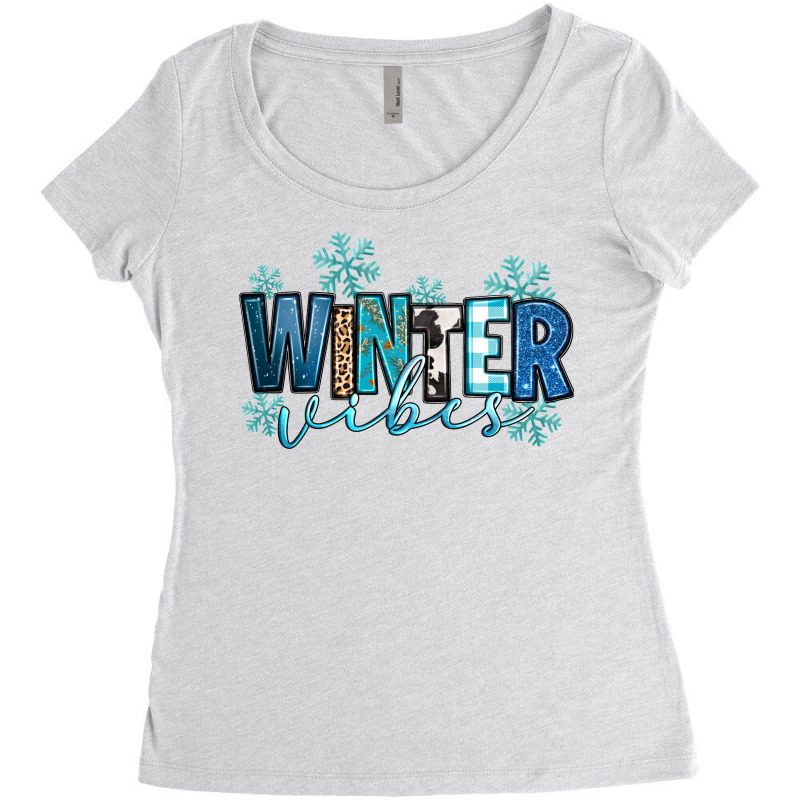 Winter Vibes Women's Triblend Scoop T-shirt by Neo Western | Artistshot