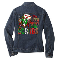 This Super Hero Wear Scrubs Christmas Ladies Denim Jacket | Artistshot