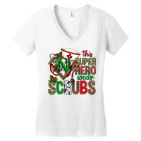 This Super Hero Wear Scrubs Christmas Women's V-neck T-shirt | Artistshot