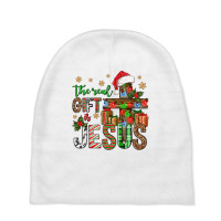 The Real Gift Is Jesus Christmas Baby Beanies | Artistshot