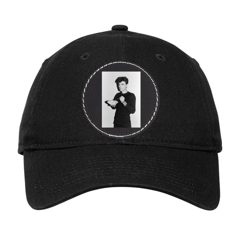 David Byrne Eating Cereal Poster 1 Adjustable Cap - Leatherette Patch by LukeReyes | Artistshot