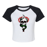 Skate Pop Art Kids Raglan Crop Top | Artistshot