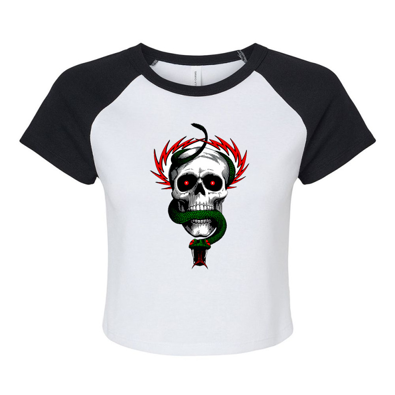 Skate Pop Art Kids Raglan Crop Top | Artistshot