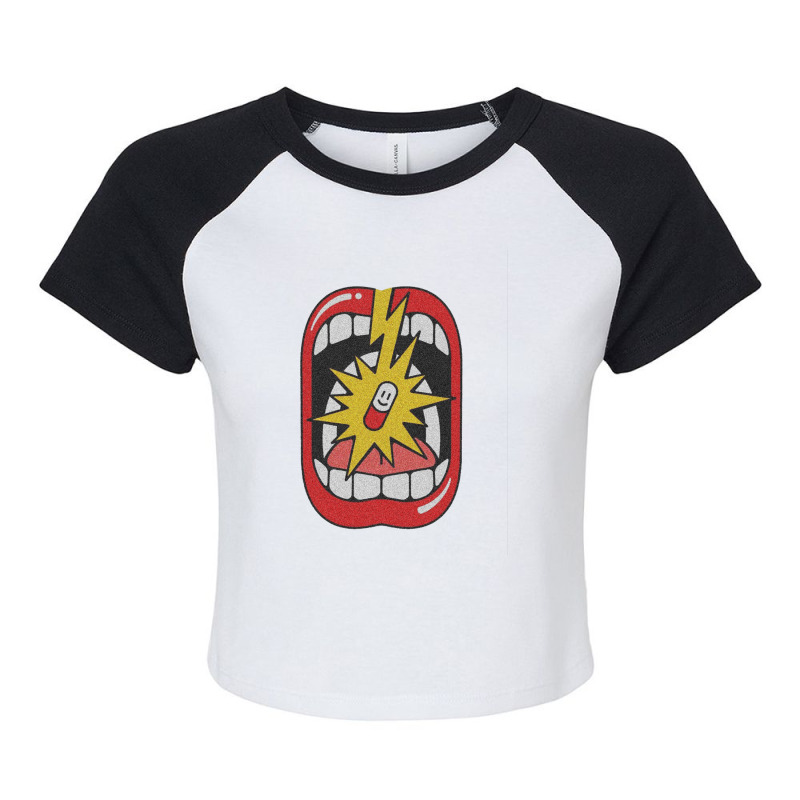 Pop Art Parody Raglan Crop Top | Artistshot