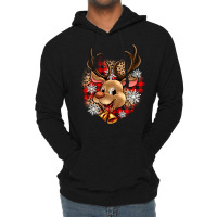 Reindeer Christmas Lightweight Hoodie | Artistshot