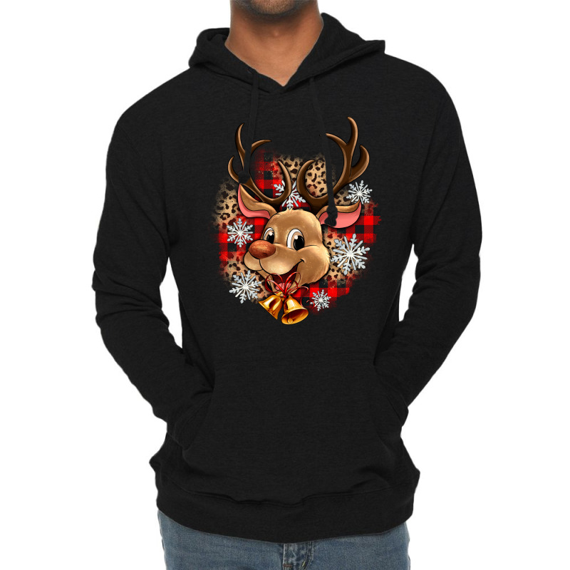 Reindeer Christmas Lightweight Hoodie | Artistshot