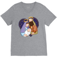 Holy Night Jesus Birth V-neck Tee | Artistshot