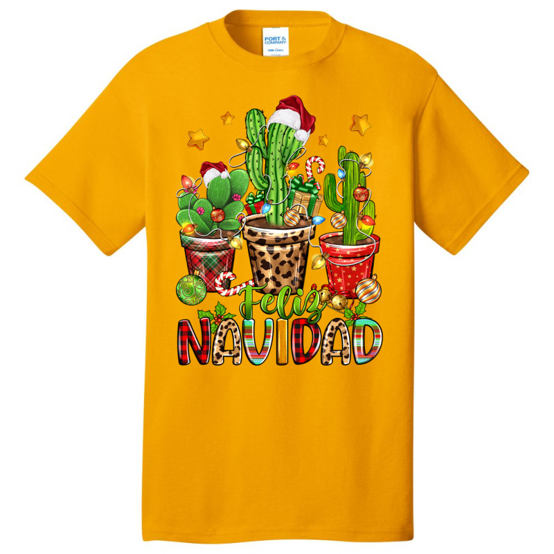 Christmas Cactus Feliz Navidad Basic T-shirt | Artistshot