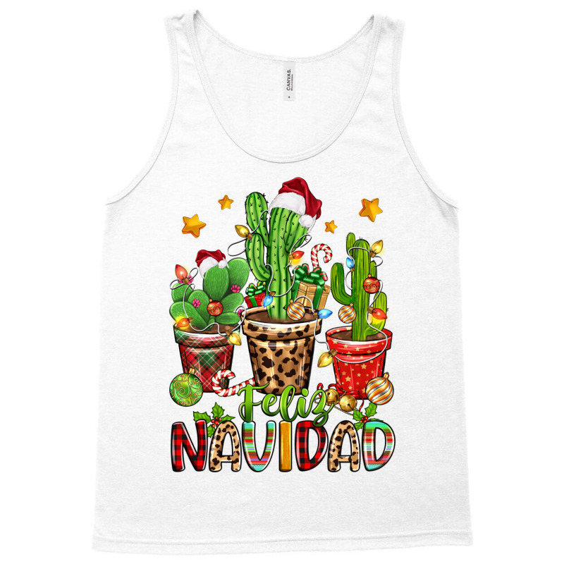 Christmas Cactus Feliz Navidad Tank Top | Artistshot