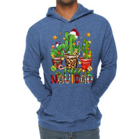 Christmas Cactus Feliz Navidad Lightweight Hoodie | Artistshot