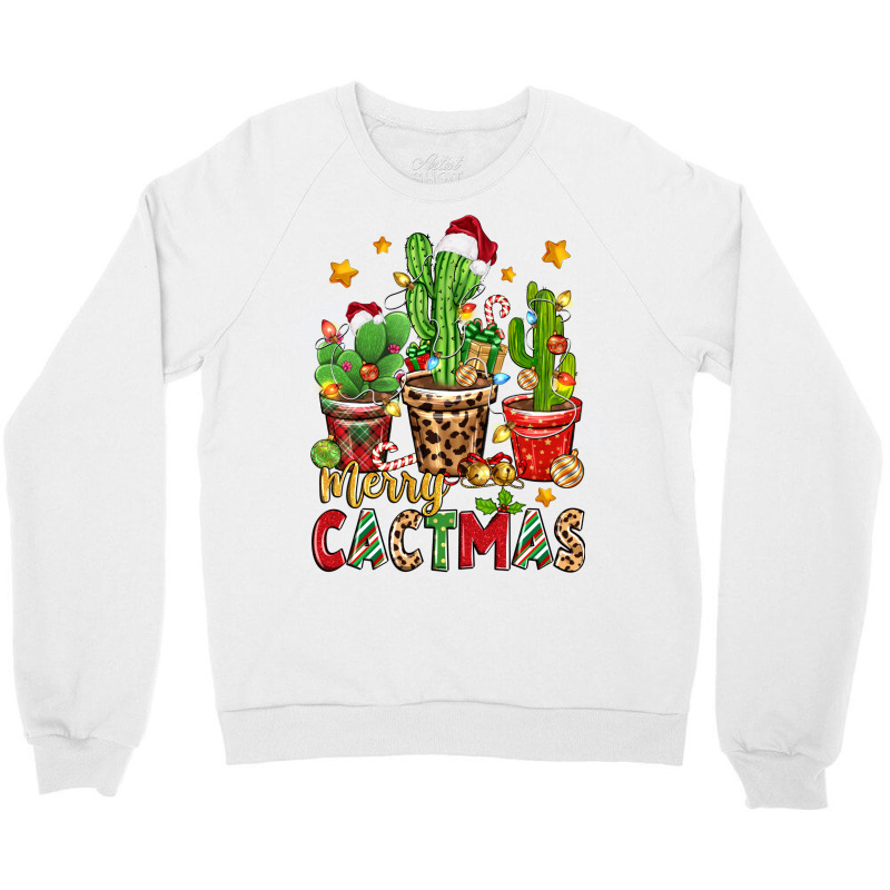 Christmas Cactus Merry Cactmas Crewneck Sweatshirt | Artistshot