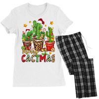 Christmas Cactus Merry Cactmas Women's Pajamas Set | Artistshot