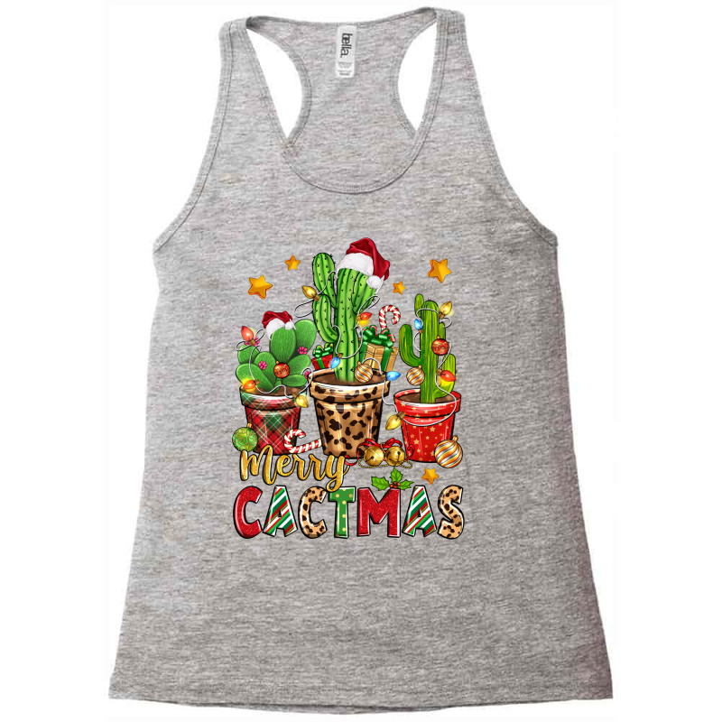 Christmas Cactus Merry Cactmas Racerback Tank by Zillion Design Studio | Artistshot