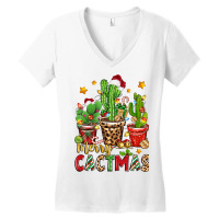 Christmas Cactus Merry Cactmas Women's V-neck T-shirt | Artistshot