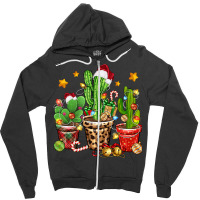 Christmas Cactus Zipper Hoodie | Artistshot