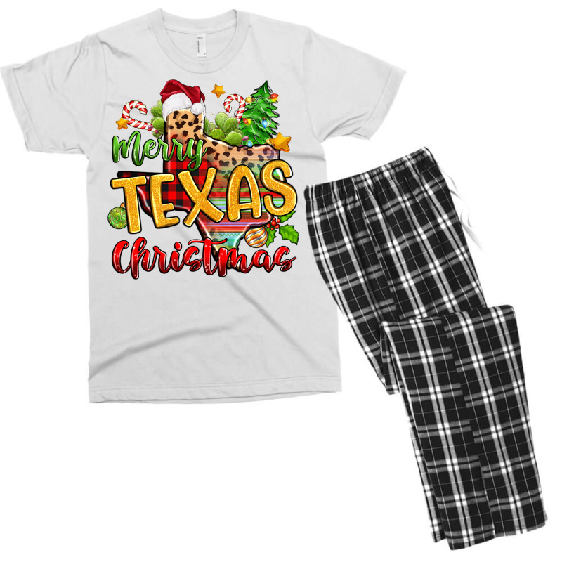 Merry Texas Christmas Men's T-shirt Pajama Set | Artistshot