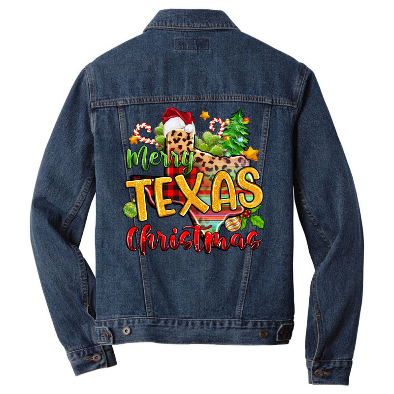 Merry Texas Christmas Men Denim Jacket | Artistshot