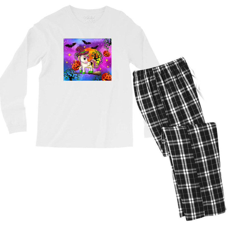 Halloween Unicorn Men's Long Sleeve Pajama Set | Artistshot