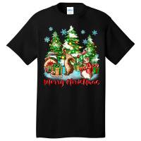 Merry Christmas Rabbits Basic T-shirt | Artistshot