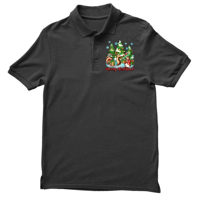 Merry Christmas Rabbits Men's Polo Shirt | Artistshot