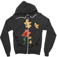 Let Your Soul Grow Sublimation Zipper Hoodie | Artistshot