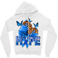 Hope Blueribboncolon Cancer Nails Zipper Hoodie | Artistshot