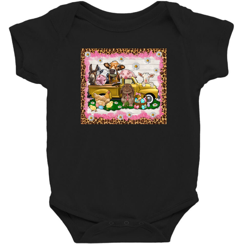 Easter Day With Farm Animals Baby Bodysuit by NancyCooperArtShop | Artistshot