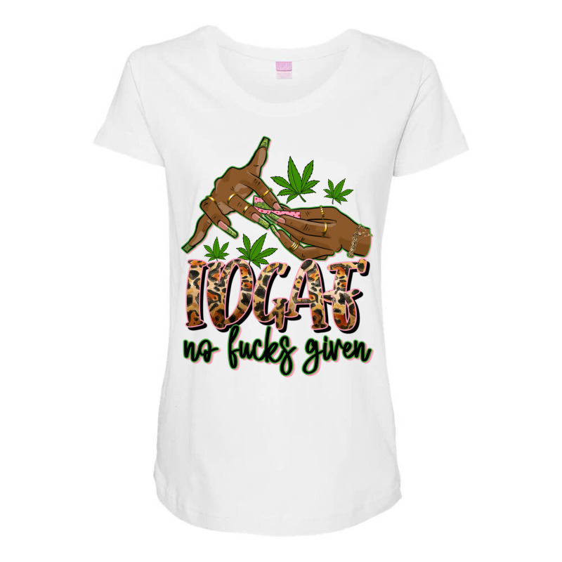 Idgaf No Fucks Given Maternity Scoop Neck T-shirt by afrowomandigitalshop@gmail.com | Artistshot