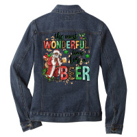 The Most Wonderful Time For A Beer Ladies Denim Jacket | Artistshot