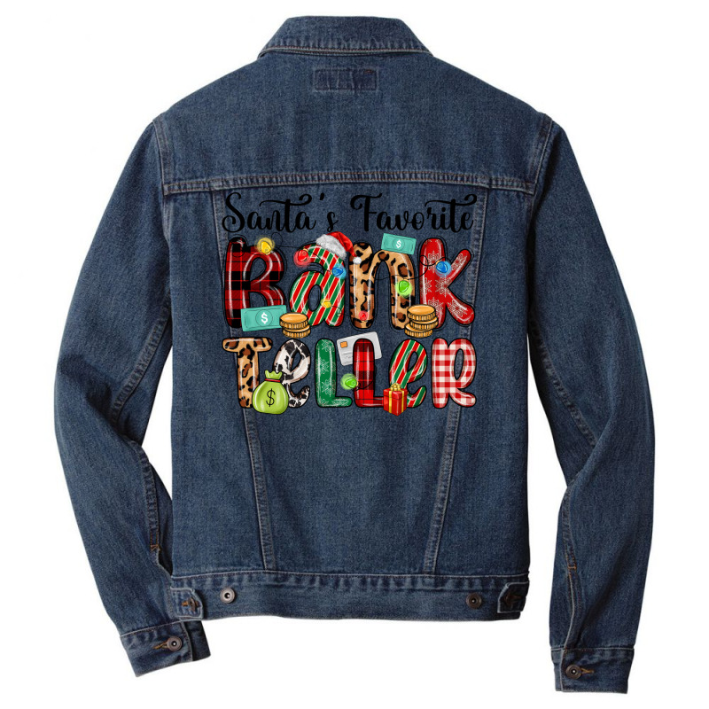 Santa S Favorite Bank Teller Men Denim Jacket by MaliasSmallBusiness | Artistshot