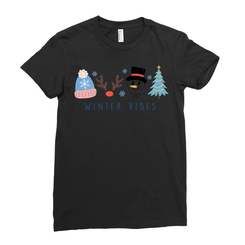 Winter Vibes Svg Ladies Fitted T-Shirt by hernanadez | Artistshot