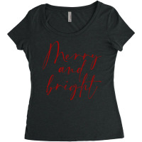 Merry And Bright Women's Triblend Scoop T-shirt | Artistshot