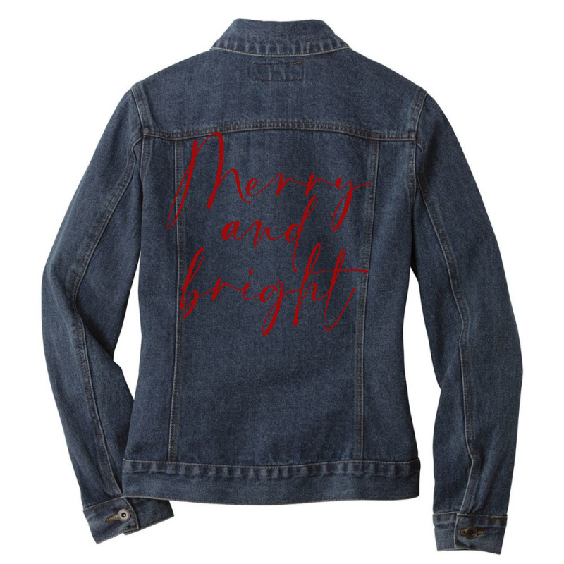 Merry And Bright Ladies Denim Jacket by ŞEN | Artistshot