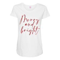 Merry And Bright Maternity Scoop Neck T-shirt | Artistshot