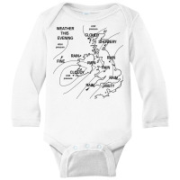 Uk Weather Map Long Sleeve Baby Bodysuit | Artistshot