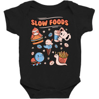 Slow Food Cute Animals Sloth Koala Turtle Snail Fr Baby Bodysuit | Artistshot