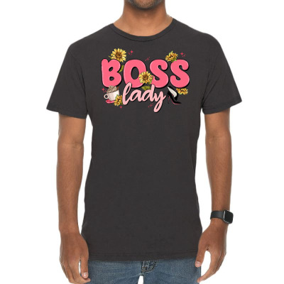 Custom Boss Lady Vintage T-shirt By Maliassmallbusiness - Artistshot