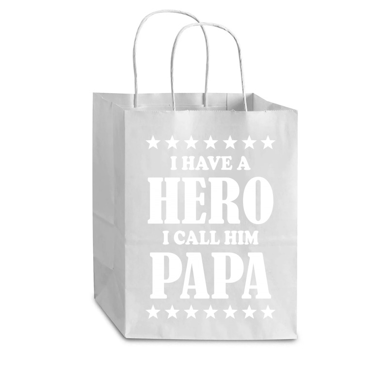 I Have A Hero I Call Him Papa Cub Paper Bag - 8 X 4 1/2 X 10 1/4 | Artistshot