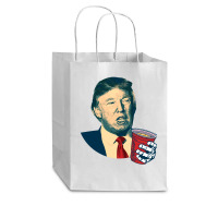 Donald Trump Celebrating 4th Of July Cub Paper Bag - 8 X 4 1/2 X 10 1/4 | Artistshot