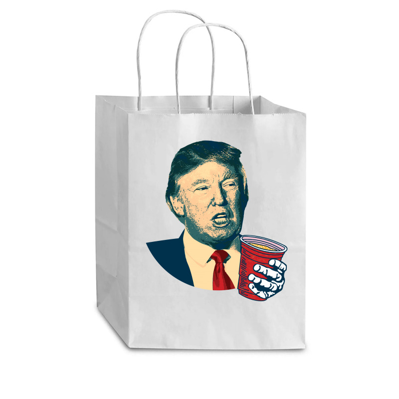 Donald Trump Celebrating 4th Of July Cub Paper Bag - 8 X 4 1/2 X 10 1/4 | Artistshot