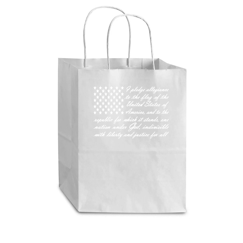 American Flag Pledge Of Allegiance Cub Paper Bag - 8 X 4 1/2 X 10 1/4 | Artistshot