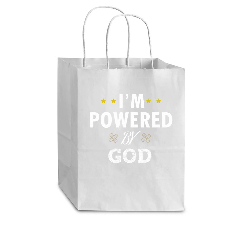 I'm Powered By God Cub Paper Bag - 8 X 4 1/2 X 10 1/4 | Artistshot