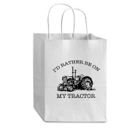 I D Rather Be On My Tractor Cub Paper Bag - 8 X 4 1/2 X 10 1/4 | Artistshot