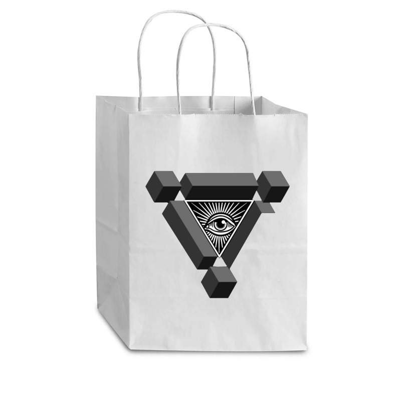 3d Freemasonry Illuminati Eye Of Providence Cub Paper Bag - 8 X 4 1/2 X 10 1/4 | Artistshot