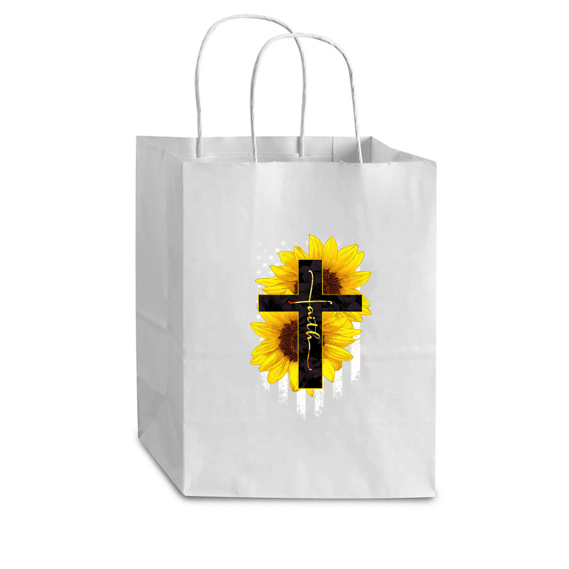 Faith Sunflower Flag Cub Paper Bag - 8 X 4 1/2 X 10 1/4 | Artistshot