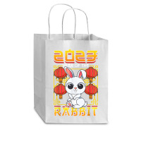 Year Of The Rabbit 2023 Chinese Zodiac Cute Kawaii Bunny Cub Paper Bag - 8 X 4 1/2 X 10 1/4 | Artistshot