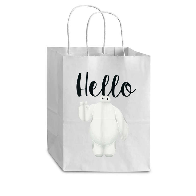 Funny Big Hero 6 Baymax Hello Wave Graphic Cub Paper Bag - 8 X 4 1/2 X 10 1/4 | Artistshot