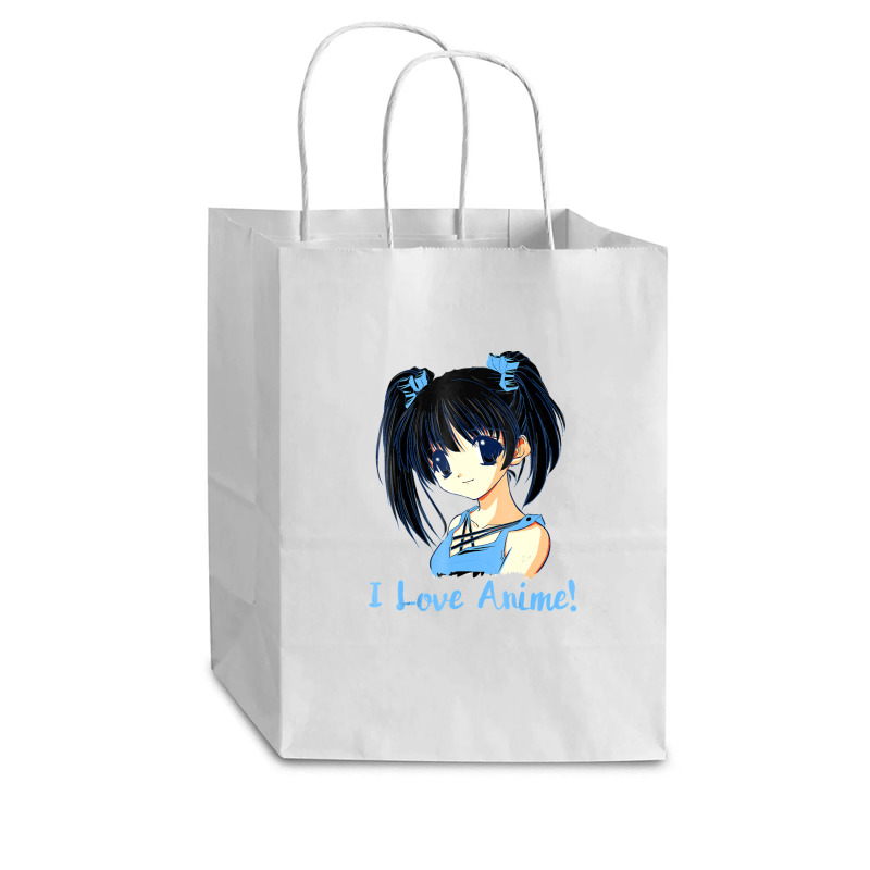 I Love Anime! Anime Girl Cub Paper Bag - 8 x 4 1/2 x 10 1/4 by FranklinTepper1 | Artistshot