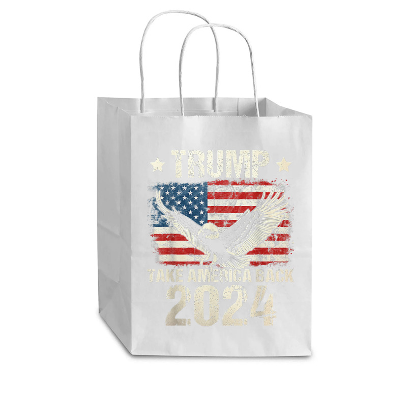 Trump 2024 Flag Take America Back Men Women Trump Cub Paper Bag - 8 X 4 1/2 X 10 1/4 | Artistshot